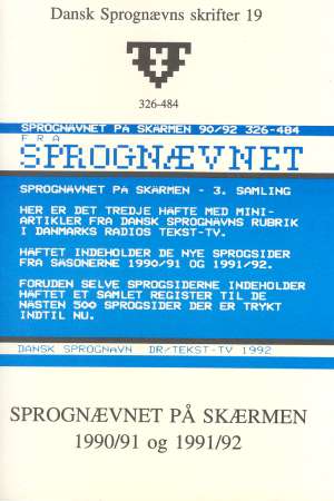 Sprognævnet på skærmen 1992/93, 1990/92, 1989/1990, 1988/1989